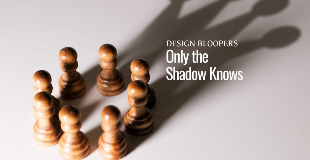 Design Bloopers: Only the Shadow Knows A group of chess pawns forming a circle and casting their shadows
