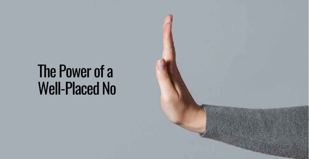A hand gesture saying no