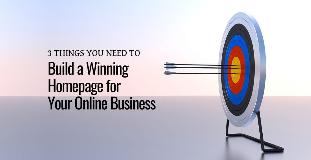 winning online business homepage