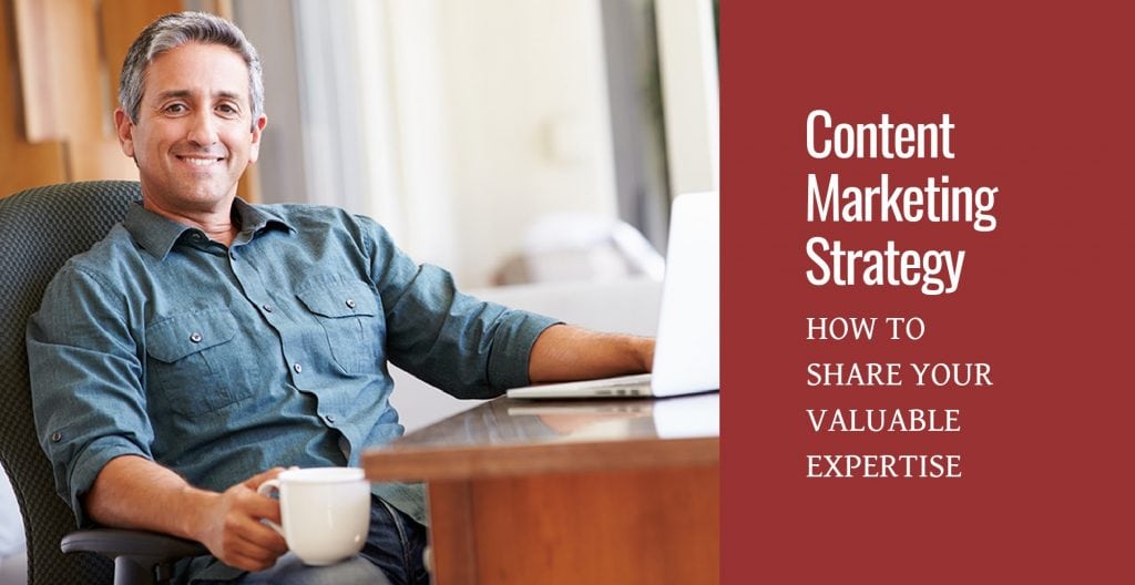 Man at computer: Content Marketing Strategy, How to Share Your Valuable Expertise
