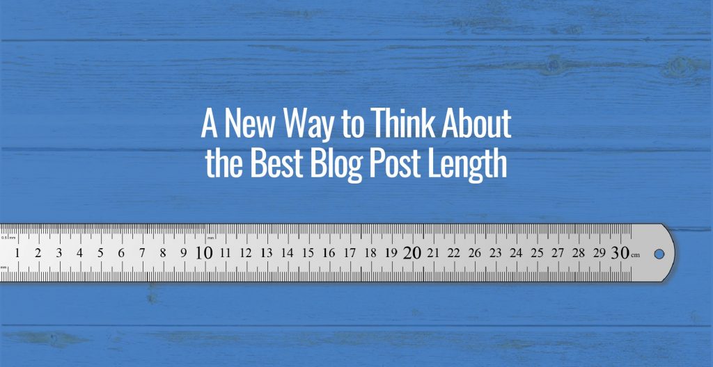 A new way to think about the best blog post length