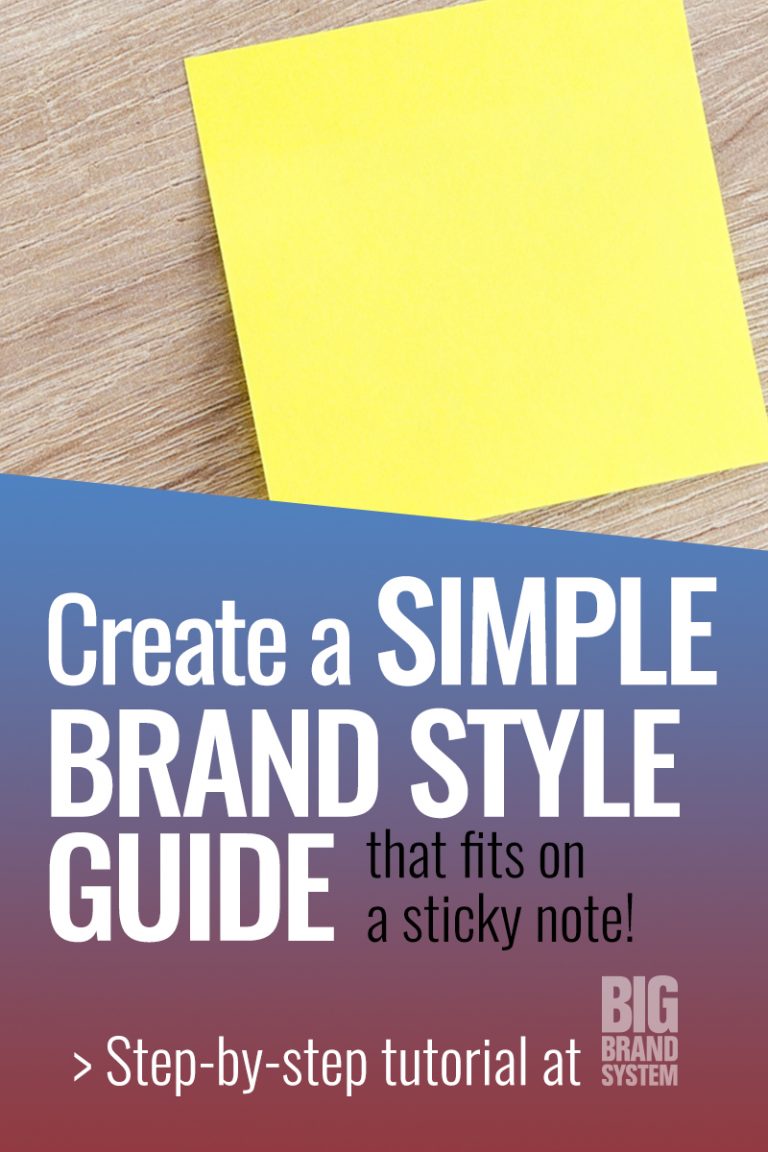 A Brand Style Guide Template That Fits on a 3-Inch Sticky Note [Example]