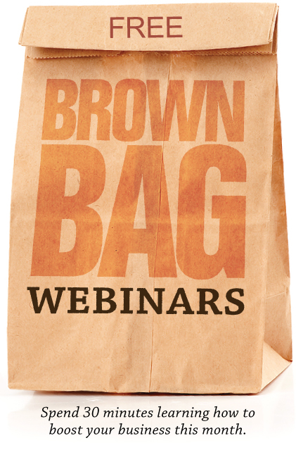 Brown Bag Webinars Logo free message